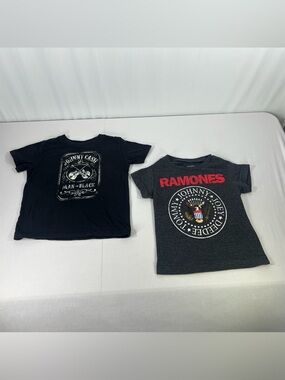 Ash Ramones Graphic Tee - Charcoal with Red and White